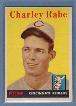1958 Topps #376 Charley Rabe (b) VG-EX  GO501