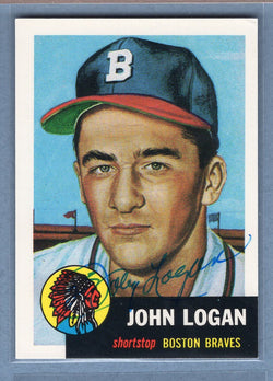 1991 Topps Archives #158 Johnny Logan Autograph Auto signed