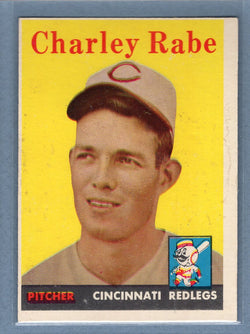 1958 Topps #376 Charley Rabe (mk)(st) (d) VG  GO501