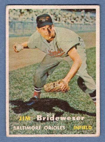 1957 Topps #382 Jim Brideweser VG-EX  GO215