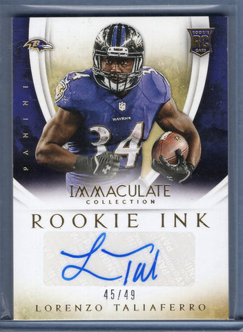 2014 Panini Immaculate Ink Lorenzo Taliaferro Auto 45/49