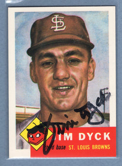 1991 Topps Archives #177 Jim Dyck Autograph Auto signed