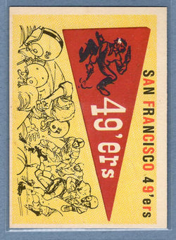 1959 Topps #111 San Francisco 49ers Pennant Card EX-MT  GO87