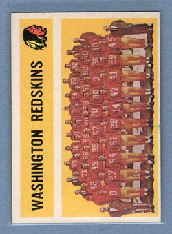 1960 Topps #132 Washington Redskins Team Card (Checklist 67-132) EX-MT    GO123