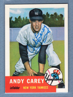 1991 Topps Archives #188 Andy Carey Autograph Auto signed