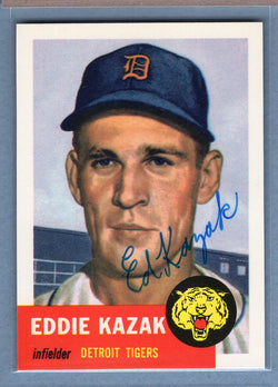 1991 Topps Archives #194 Eddie Kazak Autograph Auto signed