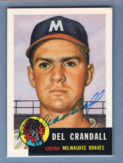 1991 Topps Archives #197 Del Crandall Autograph Auto signed