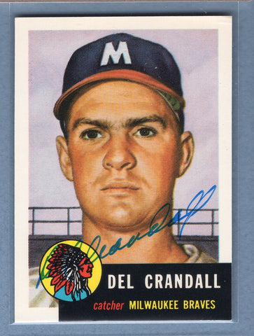 1991 Topps Archives #197 Del Crandall Autograph Auto signed