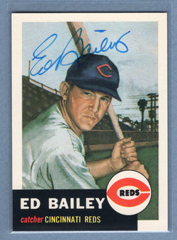1991 Topps Archives #206 Ed Bailey Autograph Auto signed