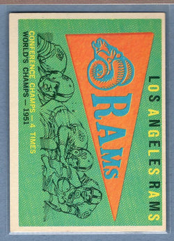 1959 Topps #126 Los Angeles Rams Pennant Card EX  GO87