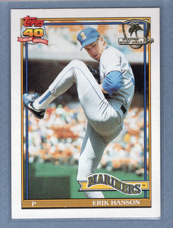 1991 Topps Desert Shield #655 Erik Hanson  NM  GO600