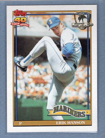 1991 Topps Desert Shield #655 Erik Hanson  NM  GO600