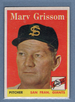 1958 Topps #399 Marv Grisson (b) VG  GO501