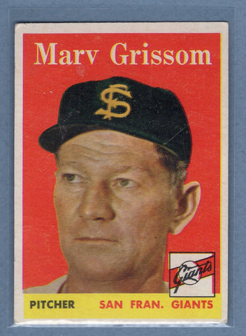 1958 Topps #399 Marv Grisson (b) VG  GO501