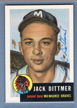 1991 Topps Archives #212 Jack Dittmer Autograph Auto signed