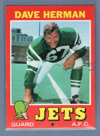1971 Topps #124 Dave Herman (b) EX  GO600