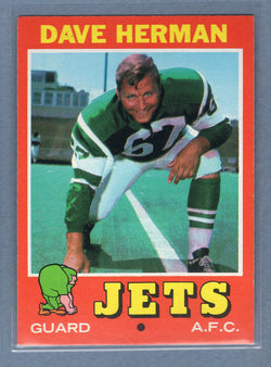 1971 Topps #124 Dave Herman (c) EX-MT  GO600
