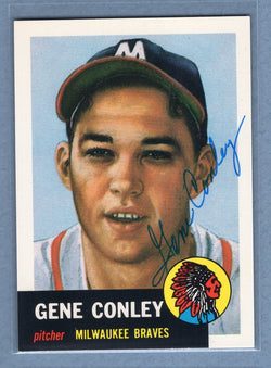 1991 Topps Archives #215 Gene Conley Autograph Auto signed