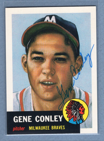 1991 Topps Archives #215 Gene Conley Autograph Auto signed