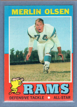 1971 Topps #125 Merlin Olsen (HOF) (a) EX-MT  GO600