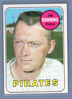 1969 Topps #175 Jim Bunning (HOF) (d) EX-MT  GOWABB