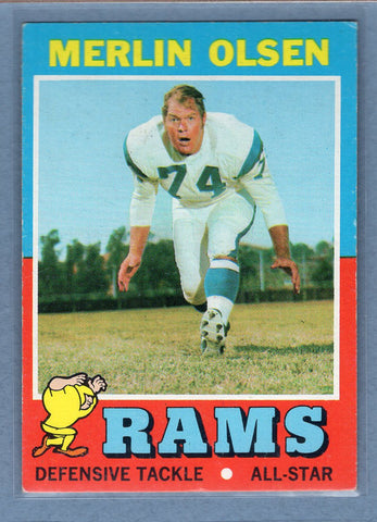 1971 Topps #125 Merlin Olsen (HOF) (b) EX-MT  GO600