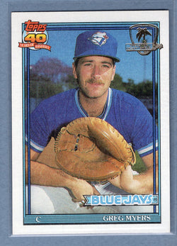 1991 Topps Desert Shield #599 Greg Myers NO 90 SYRACUSE  NM  GO500