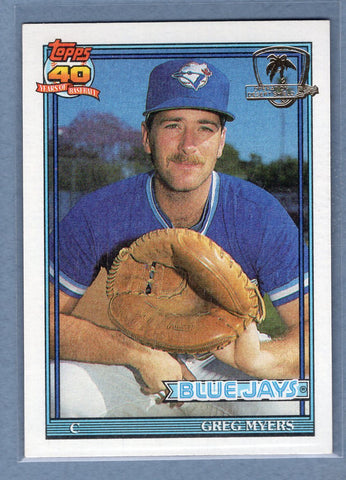 1991 Topps Desert Shield #599 Greg Myers NO 90 SYRACUSE  NM  GO500