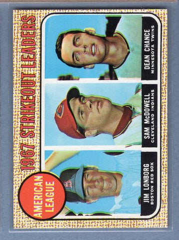1968 Topps #12 A.L. Strikeout Leaders EX-MT  GO545