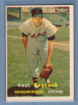 1957 Topps #77 Paul Foytack (b) EX  GO121