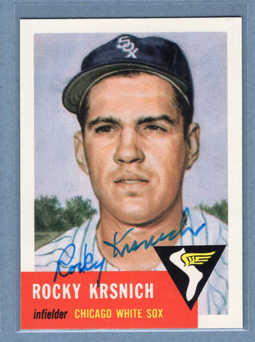 1991 Topps Archives #229 Rocky Krsnich Autograph Auto signed