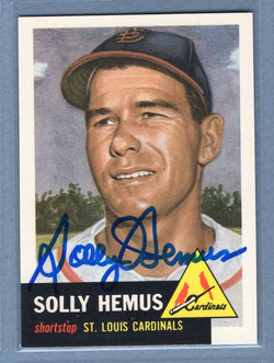 1991 Topps Archives #231 Solly Hemus Autograph Auto signed