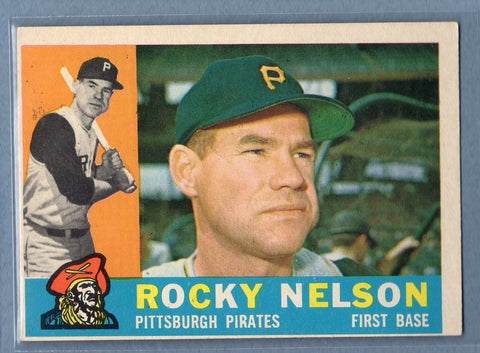 1960 Topps # 157 Rocky Nelson EX-MT High Grade Set Break