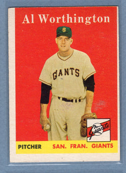 1958 Topps #427 Al Worthington (a) VG  GO501