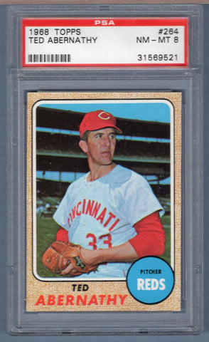1968 Topps #264 Ted Abernathy (31569521) PSA 8