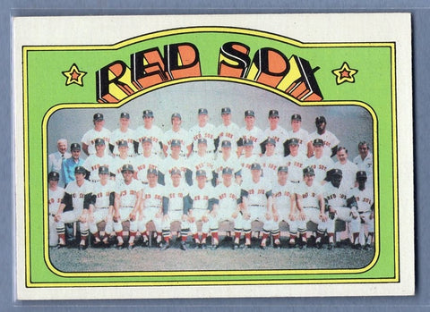 1972 Topps #328 Red Sox Team Ex-Nm