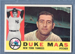 1960 Topps #421 Duke Maas NM  Set Break C