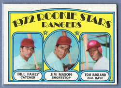 1972 Topps #334 Rangers Rookies (Bill Fahey, Jim Mason, Tom Ragland) Ex-Nm
