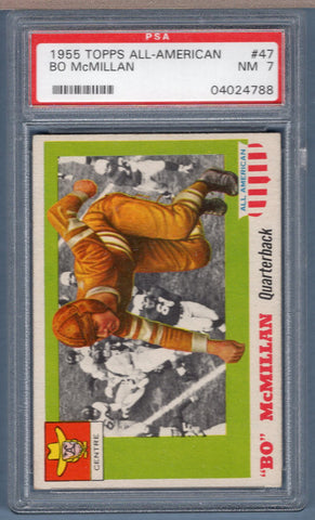 1955 Topps All American  #47 BO McMILLAN (04024788) PSA 7