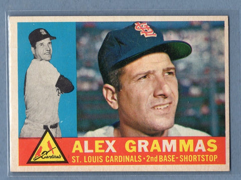 1960 Topps # 168 Alex Grammas NM High Grade Set Break