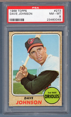 1968 Topps #273 Dave Johnson (23460049) PSA 8