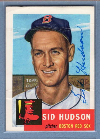1991 Topps Archives #251 Sid Hudson G-VG Autograph Auto signed