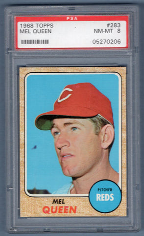 1968 Topps #283 Mel Queen (05270206) PSA 8