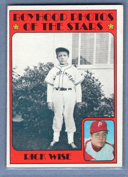 1972 Topps #345 Rick Wise (Boyhood Photo) Ex-Nm