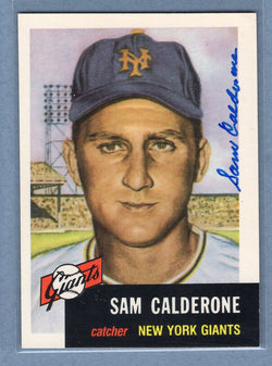 1991 Topps Archives #260 Sam Calderone Autograph Auto signed