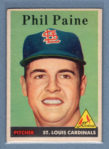 1958 Topps #442 Phil Paine (b) VG-EX  GO501