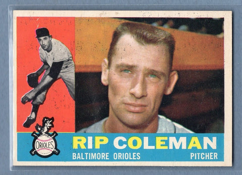 1960 Topps # 179 Rip Coleman NM(PD) High Grade Set Break