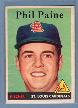 1958 Topps #442 Phil Paine (mk) (d) G-VG  GO501