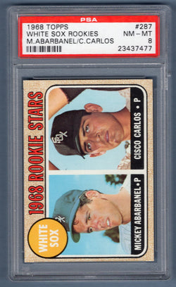 1968 Topps #287 White Sox Rookies (23437477) PSA 8