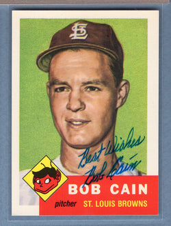 1991 Topps Archives #266 Bob Cain Autograph Auto signed